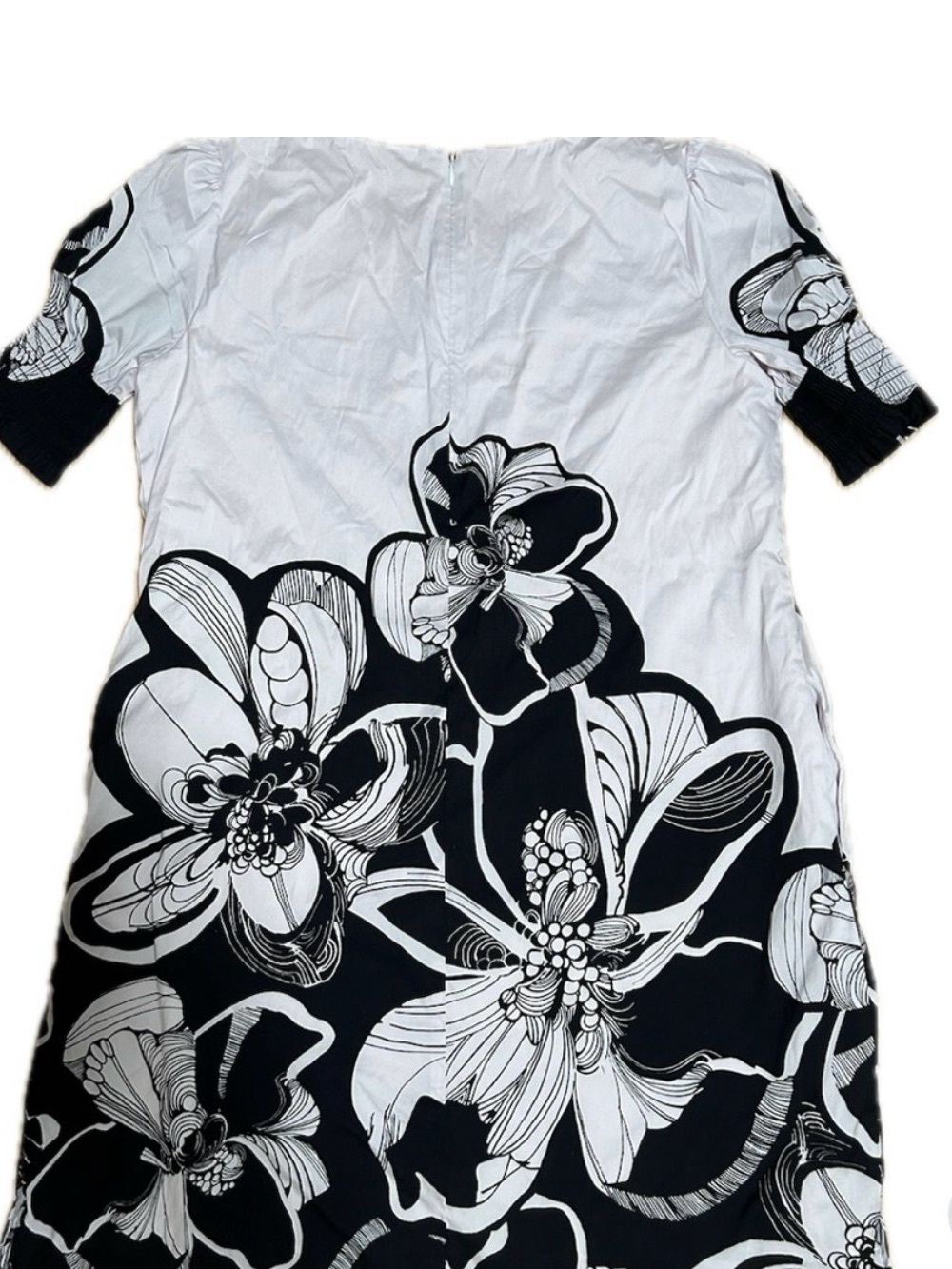 Chico's Black and White Floral Shift Dress